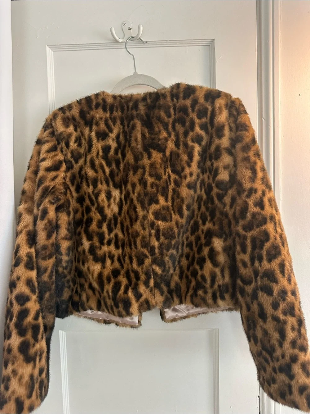 J. Crew Leopard Faux-Fur Jacket in Brown and Black